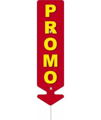 Étiquette prix flèche à pique "Promo" 22 cm - par 5