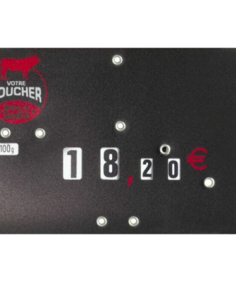 Étiquette prix sans pique et à tournette pour boucherie "Maison de Qualité" 10,6 x 7 cm - par 10