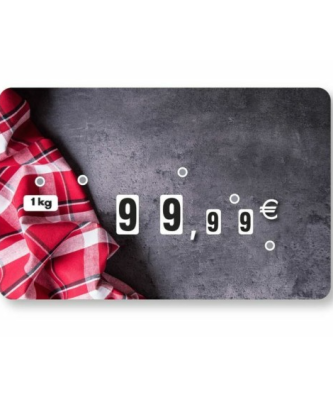 Étiquette prix sans pique et à tournette "Torchon" 12,6 x 8 cm - par 10