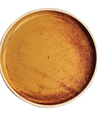 Assiettes plates bord droit terre de sienne Olympia Canvas 18 cm (Lot de 6)