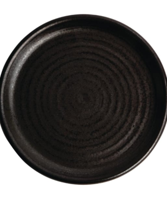 Assiettes plates noir mat Olympia Canvas 18 cm (Lot de 6)