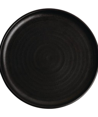 Assiettes plates noir mat Olympia Canvas 26,5 cm (Lot de 6)