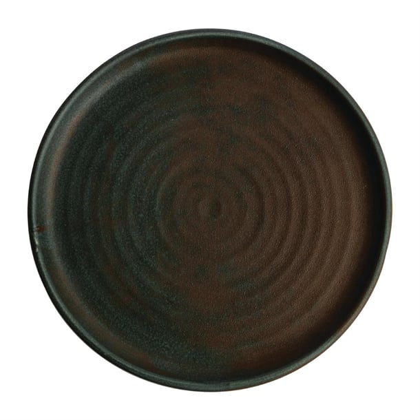 Assiettes plates vert bronze Olympia Canvas 26,5 cm (Lot de 6)