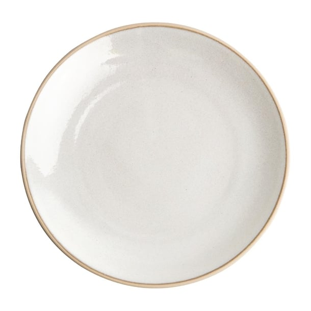 Assiettes coupes blanc Murano Olympia Canvas 27 cm (Lot de 6)