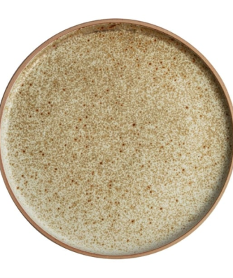 Assiettes plates beige moucheté Olympia Canvas 26,5 cm (Lot de 6)