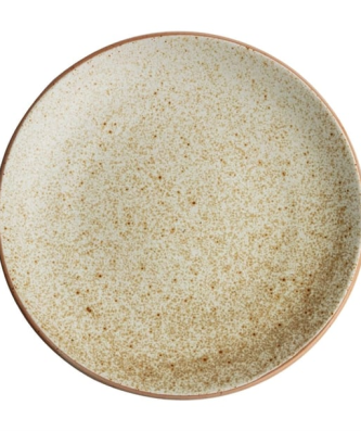 Assiettes coupes beige moucheté Olympia Canvas 27 cm (Lot de 6)