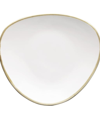 Assiettes triangulaires couleur craie Olympia Kiln 280mm (lot de 4)