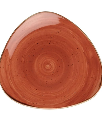 Assiettes triangulaires Churchill Stonecast Spiced Orange Lotus 229mm (Lot de 12)