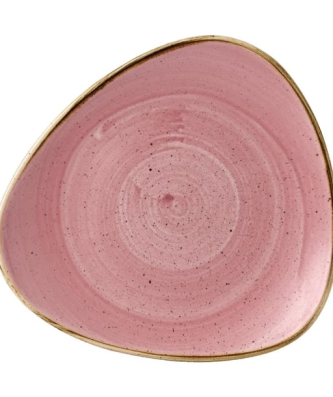 Assiettes triangulaires Churchill Stonecast Petal Pink 229mm (Lot de 12)