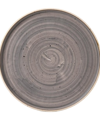 Assiettes avec rebord Churchill Stonecast Peppercorn Grey 275mm (Lot de 6)