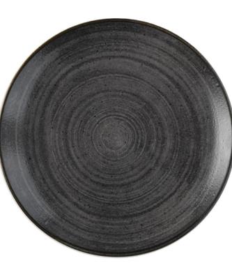 Assiettes rondes Churchill Stonecast Raw Evolve Black 217mm (Lot de 12)