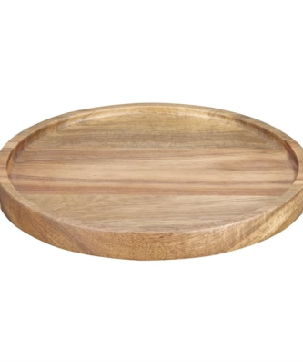 Assiette ronde en acacia Olympia 200mm