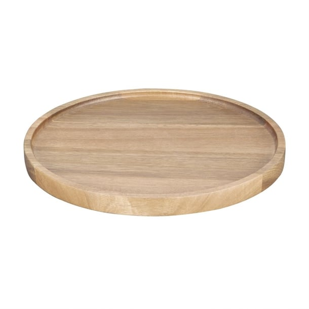 Assiette ronde en acacia Olympia 250mm