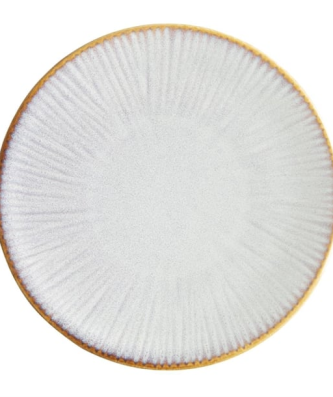 Assiettes plates Olympia Drift en relief gris 180mm (lot de 6)