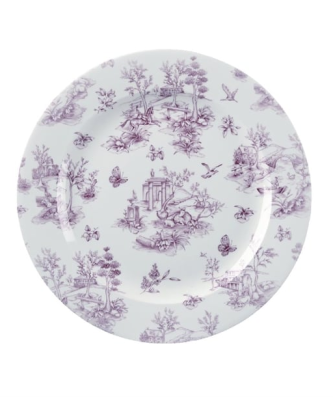 Assiettes plates Churchill Vintage Cranberry Toile Print 305mm (Lot de 6)