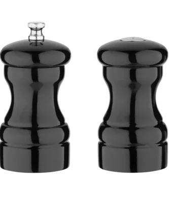Ensemble sel et poivre en bois Olympia noir