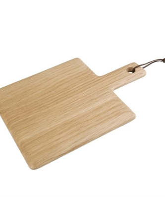 Petite planche carrée en chêne Olympia 230x230x15mm manche 100mm