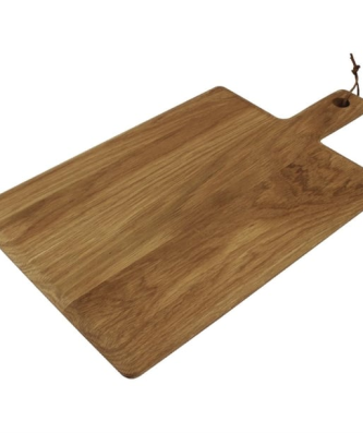 Grande planche carrée en chêne Olympia 350x260x15mm manche 110mm