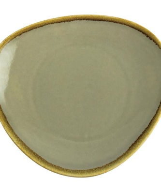Assiette triangulaire couleur mousse Olympia Kiln 280mm (Lot de 4)