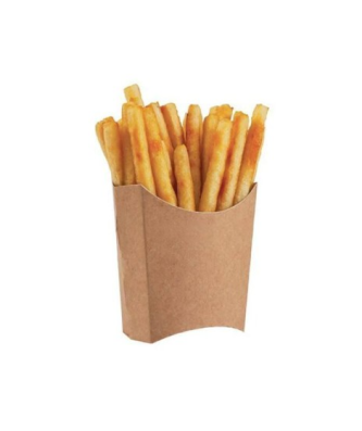 Grand étui à frites kraft brun 500 ml - par 400