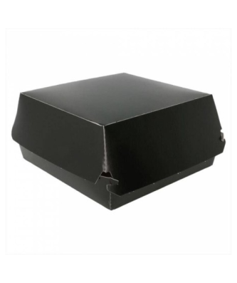 Grande boîte hamburger kraft noir - par 50