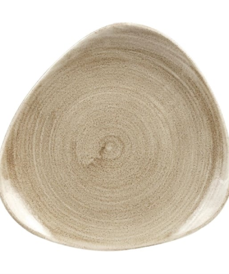 Assiettes triangulaires Churchill Stonecast Patina Antique Taupe 190mm (Lot de 12)