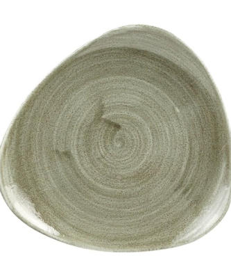 Assiettes triangulaires Churchill Stonecast Patina Antique Green 192mm (Lot de 12)