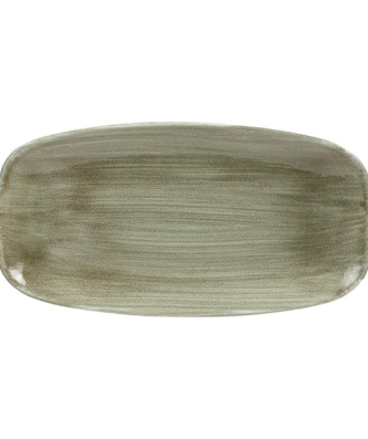 Assiettes oblongues Churchill Stonecast Patina Antique Green 298mm (Lot de 12)