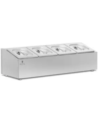 Support bac GN - 4 bacs GN 1/6 - 7,6 l - Royal Catering