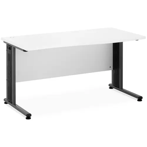 Bureau - 140 x 73,5 cm - Blanc/gris
