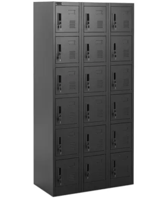 Casier métallique - 18 étagères - verrouillable - 200 kg