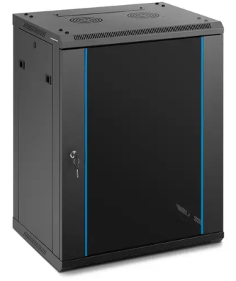 Baie serveur - 19 pouces - 15U - Verrouillable - 60 kg max. - Noir