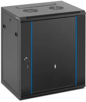 Baie serveur - 19 pouces - 12U - Verrouillable - 60 kg max. - Noir