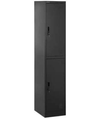 Casier métallique - 2 étagères - verrouillable - 80 kg