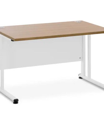 Bureau - 120 x 73 cm - Marron/blanc