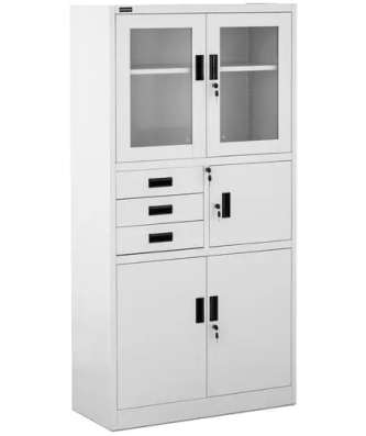 Meuble de classement - 90 x 40 x 180 cm - 3 tiroirs - Coffre-fort