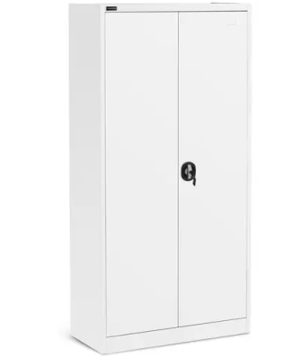 Armoire métallique - 180 cm - 4 étagères - Blanc