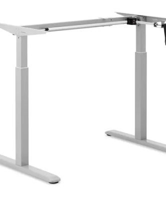 Cadre de bureau réglable en hauteur - manuel - 70 kg - gris