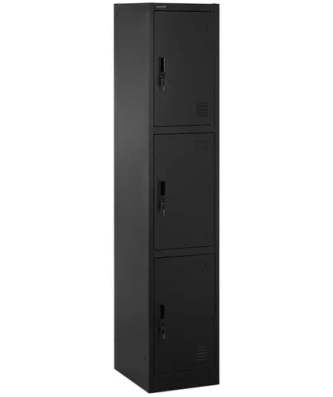 Casier métallique - 3 étagères - verrouillable - 60 kg