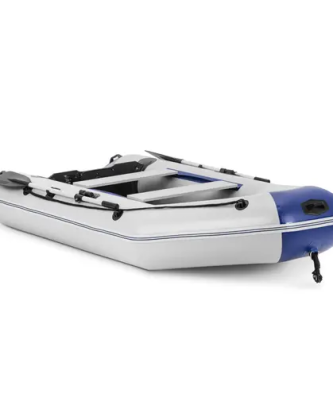 Bateau pneumatique - noir / blanc - 280 kg - plancher bois - 3 personnes