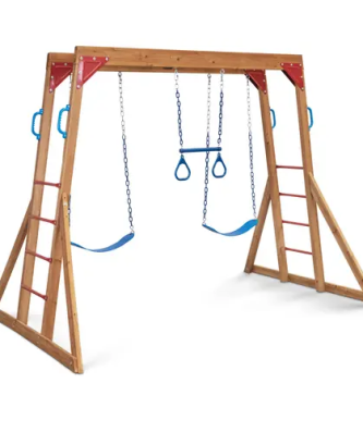 Balançoire 2 places - anneaux de gymnastique - échelle d'escalade