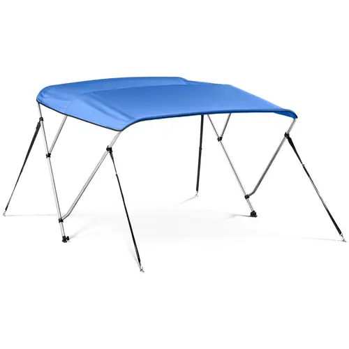 Bimini bateau - 3 arceaux - 183 x 155 - 167 x 116 (LxlxH) cm - Bleu cobalt
