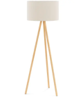 Lampe de salon sur pied - abat-jour en tissu - 40 W - hauteur 148 cm
