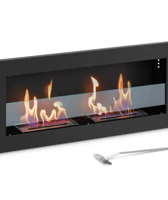 Cheminée éthanol - 2 x 1 l - murale