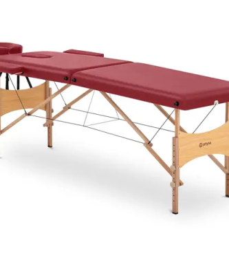 table de massage pliante - 185 x 60 x 63-86 cm - 227 kg - Rouge