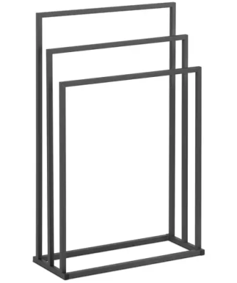 Porte-serviette sur pied - 3 barres - Largeur : 55 cm