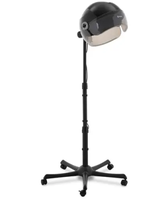 Casque sèche-cheveu - Sur pied - 1 650 W - Noir - 66 °C