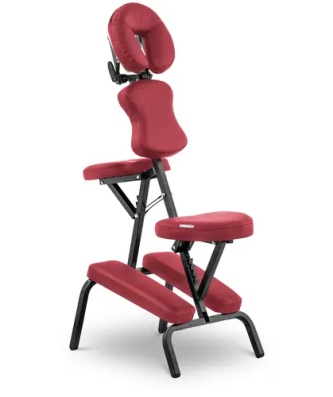 Chaise de massage pliante - 130 kg - Rouge