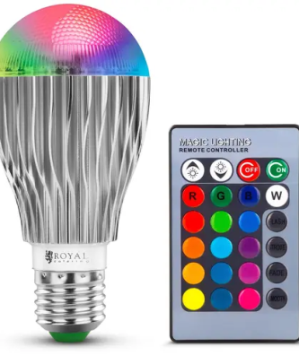 Ampoule LED avec télécommande - 16 réglages de couleur - 5 W