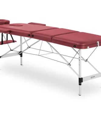 table de massage pliante - 185 x 60 x 60-81 cm - 180 kg - Rouge